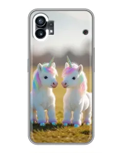 Чехол для Xiaomi Poco C81x с картинкой «Пара единорогов»