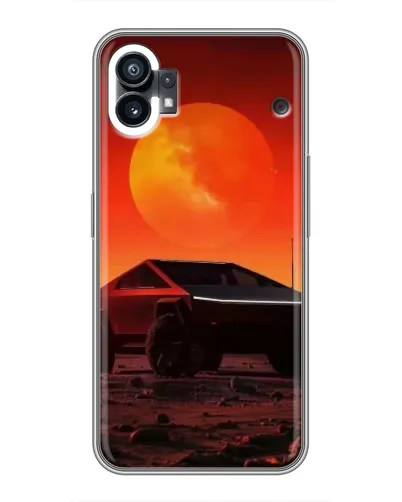 Чехол для Xiaomi Poco C81x с картинкой «Cybertruck на Марсе»