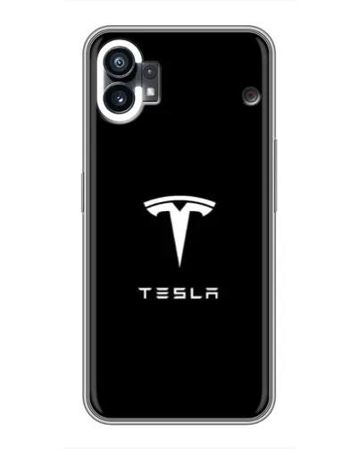 Чехол для Xiaomi Poco C81x с картинкой «Tesla White Logo»