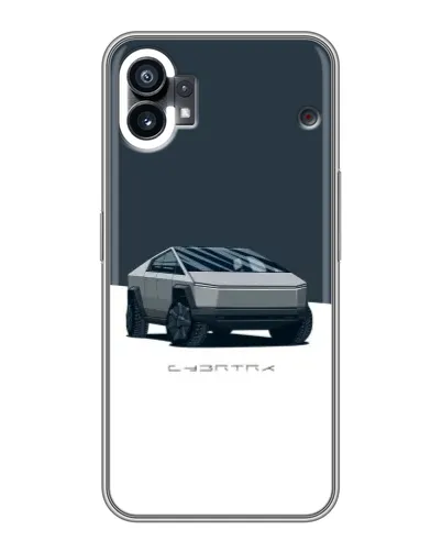 Чехол для Xiaomi Poco C81x с картинкой «Серебристый Cybertruck Tesla»