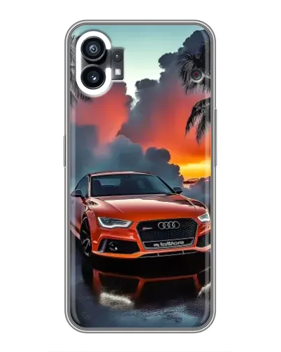 Чехол для Xiaomi Poco C81x с картинкой «Audi — закат»