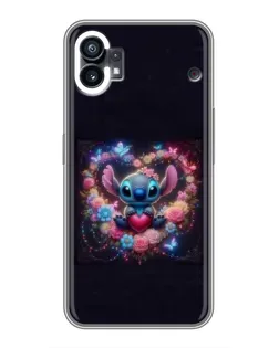 Чехол для Xiaomi Poco C81x с картинкой «Stitch в цветах»