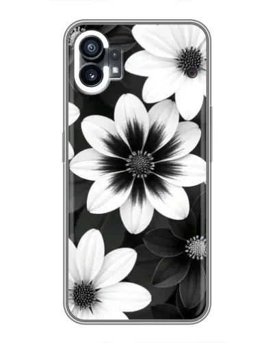 Чехол для Xiaomi Poco C81x с картинкой «Монохромные астры»