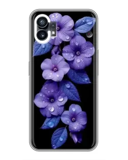 Чохол для Xiaomi Poco C81x з картинкою «Фіолетові квіти з росою»