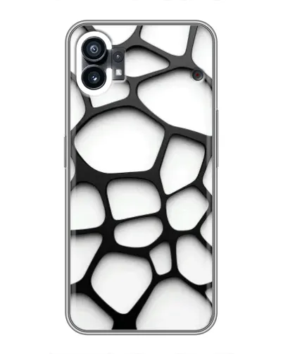 Чехол для Xiaomi Poco C81x с картинкой «Белая объемная сетка»