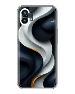 Чехол для Xiaomi Poco C81x с картинкой «Объемные черно-белые ленты»