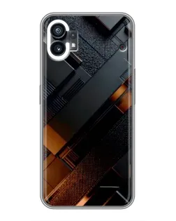 Чехол для Xiaomi Poco C81x с картинкой «Черные геометрические блоки»