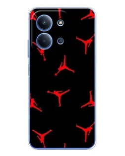 Чехол для Xiaomi Poco C85 с картинкой «Jordan Red Pattern»