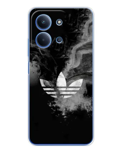 Чехол для Xiaomi Poco C85 с картинкой «Абстрактный дым Adidas»