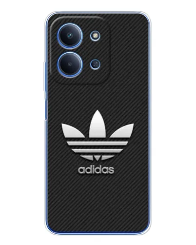 Чехол для Xiaomi Poco C85 с картинкой «Adidas Карбоновая текстура»