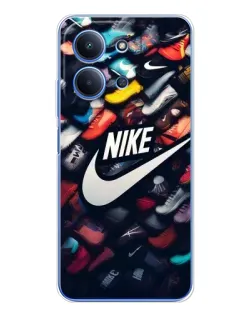 Чехол для Xiaomi Poco C85 с картинкой «Коллекция кроссовок Nike»