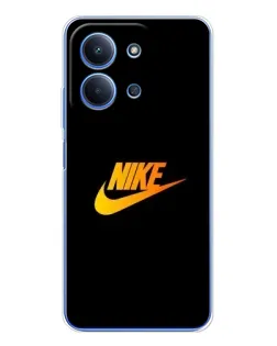 Чехол для Xiaomi Poco C85 с картинкой «Золотой логотип Nike»