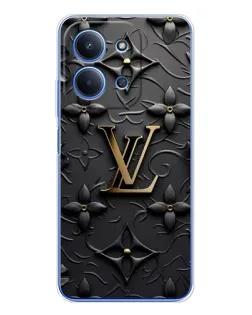 Чехол для Xiaomi Poco C85 с картинкой «Кожаная текстура LV»