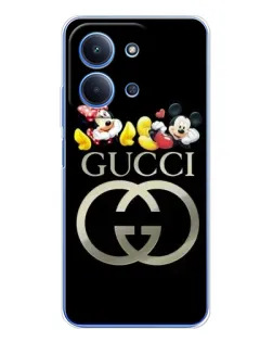 Чехол для Xiaomi Poco C85 с картинкой «Gucci — герои Disney»