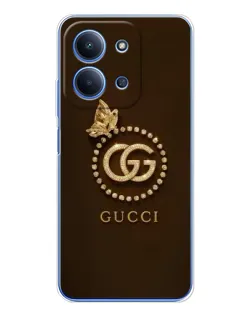 Чехол для Xiaomi Poco C85 с картинкой «Gucci — золотая бабочка»
