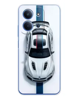 Чехол для Xiaomi Poco C85 с картинкой «Вид сверху — BMW M»
