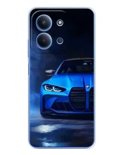 Чохол для Xiaomi Poco C85 з картинкою «Блакитна BMW M4»