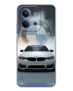 Чохол для Xiaomi Poco C85 з картинкою «BMW в білому диму»
