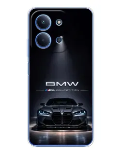 Чохол для Xiaomi Poco C85 з картинкою «BMW крізь нічне місто»