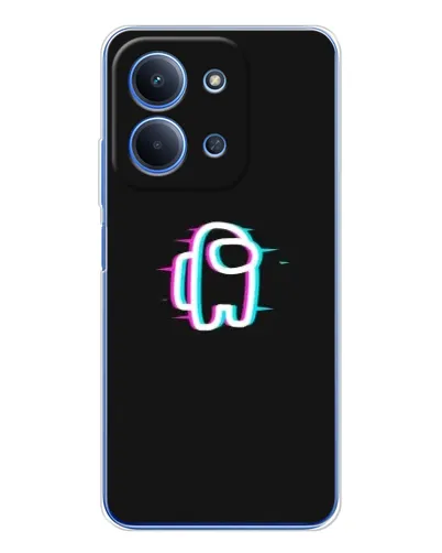 Чехол для Xiaomi Poco C85 с картинкой «Among Us неон»