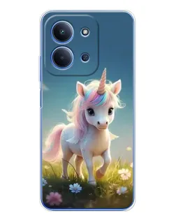 Чехол для Xiaomi Poco C85 с картинкой «Единорог на поляне» Чехол для Xiaomi Poco C85 с картинкой «Единорог на поляне»