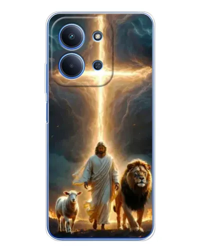 Чехол для Xiaomi Poco C85 с картинкой «Лев Иуды и Свет»