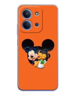 Чехол для Xiaomi Poco C85 с картинкой «Сердце Микки Минни»
