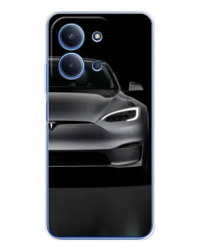 Чехол для Xiaomi Poco C85 с картинкой «Tesla Model S Look»