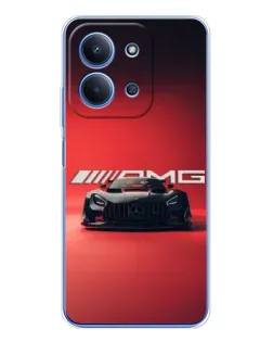 Чехол для Xiaomi Poco C85 с картинкой «Mercedes AMG — красная линия»