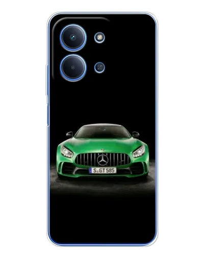 Чехол для Xiaomi Poco C85 с картинкой «Mercedes — неоновый лого»
