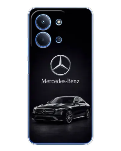 Чехол для Xiaomi Poco C85 с картинкой «Mercedes — решетка радиатора»