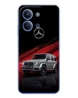 Чехол для Xiaomi Poco C85 с картинкой «Mercedes G-Class красный»