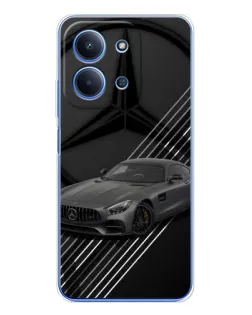 Чехол для Xiaomi Poco C85 с картинкой «Mercedes AMG — графика»