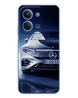 Чехол для Xiaomi Poco C85 с картинкой «Mercedes EQ — будущее»