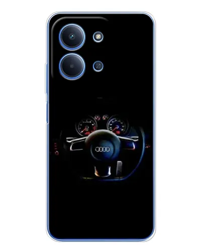 Чехол для Xiaomi Poco C85 с картинкой «Салон Audi — руль» Чехол для Xiaomi Poco C85 с картинкой «Салон Audi — руль»