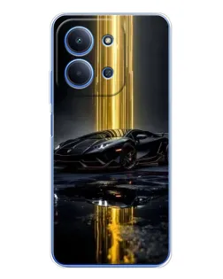 Чехол для Xiaomi Poco C85 с картинкой «Ночной Lamborghini драйв»