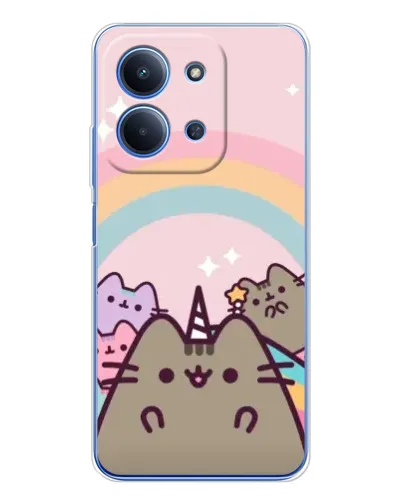 Чехол для Xiaomi Poco C85 с картинкой «Единорог Pusheen»
