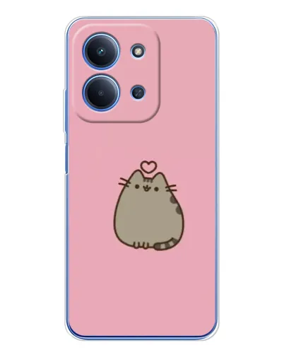 Чехол для Xiaomi Poco C85 с картинкой «Pusheen сердце»