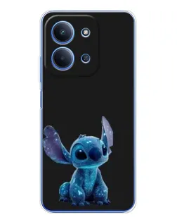 Чехол для Xiaomi Poco C85 с картинкой «Стич на черном»