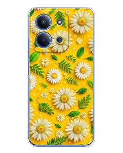 Чехол для Xiaomi Poco C85 с картинкой «Ромашковое солнце»