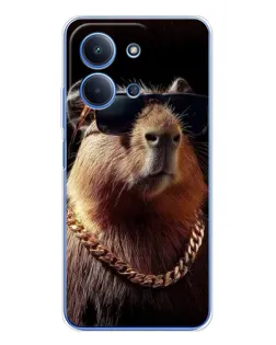 Чохол для Xiaomi Poco C85 з картинкою «Капібара золотий ланцюг» Чохол для Xiaomi Poco C85 з картинкою «Капібара золотий ланцюг»