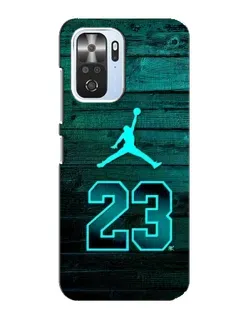 Чехол для Xiaomi POCO F3 с картинкой «Jordan Cyan 23»