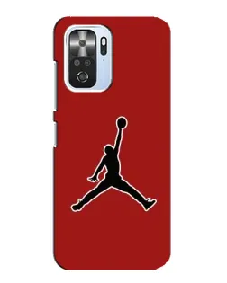Чехол для Xiaomi POCO F3 с картинкой «Jordan Red Back»