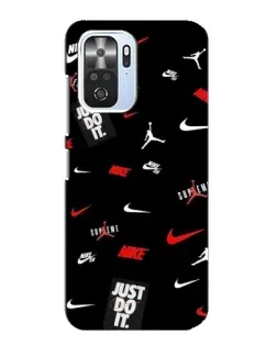 Чехол для Xiaomi POCO F3 с картинкой «Nike Mix Pattern»