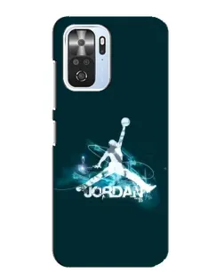 Чехол для Xiaomi POCO F3 с картинкой «Jordan Blue Fire»