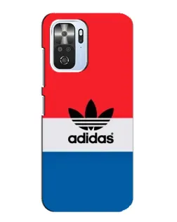 Чехол для Xiaomi POCO F3 с картинкой «Ретро блоки Adidas»