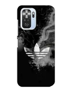 Чехол для Xiaomi POCO F3 с картинкой «Абстрактный дым Adidas»