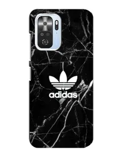 Чехол для Xiaomi POCO F3 с картинкой «Белый мрамор Adidas»