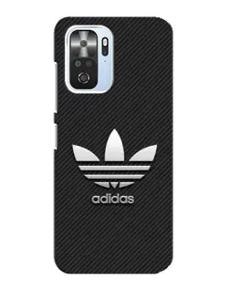 Чехол для Xiaomi POCO F3 с картинкой «Adidas Карбоновая текстура»