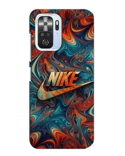 Чехол для Xiaomi POCO F3 с картинкой «Nike в абстракции»